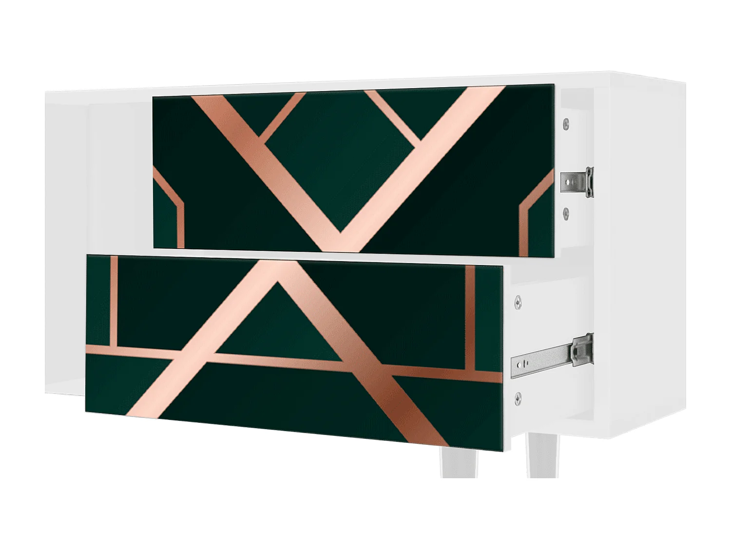 Mobile TV - 170х69х48 cm - T1 - Emerald Gatsby, Bianco