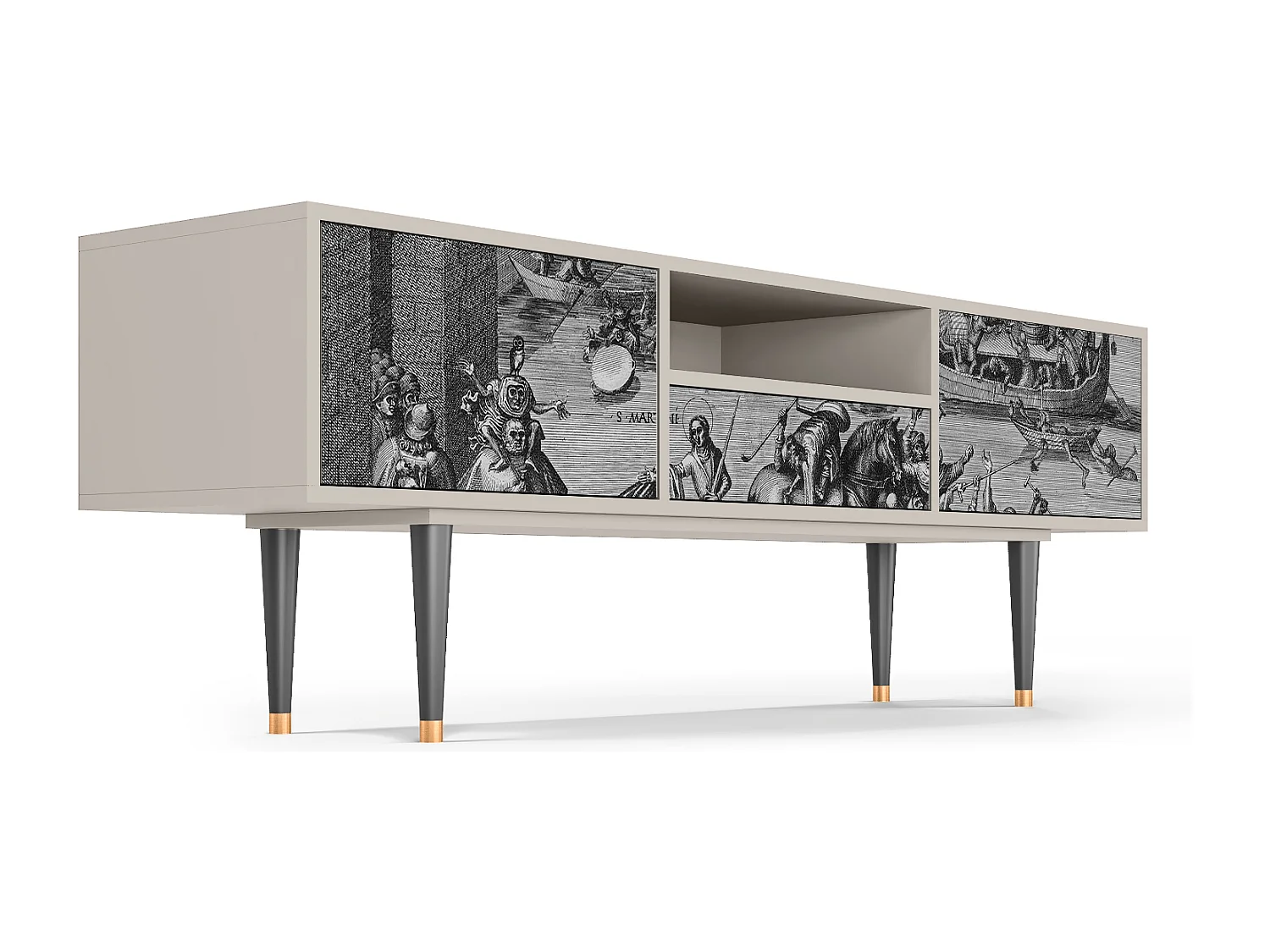 Mueble de TV - 170х59х41 cm - T6 - Saint Martin, Areia