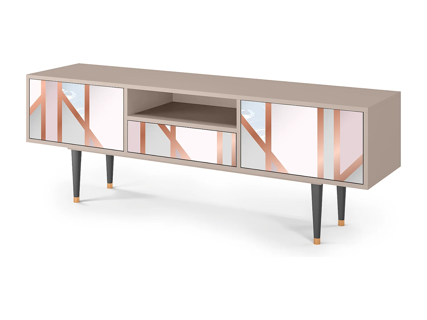 Mueble de TV - 170х59х41 cm - T6 - Champagne Story, Arena