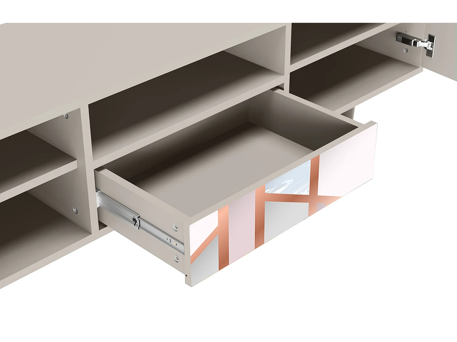 Mueble de TV - 170х59х41 cm - T6 - Champagne Story, Arena