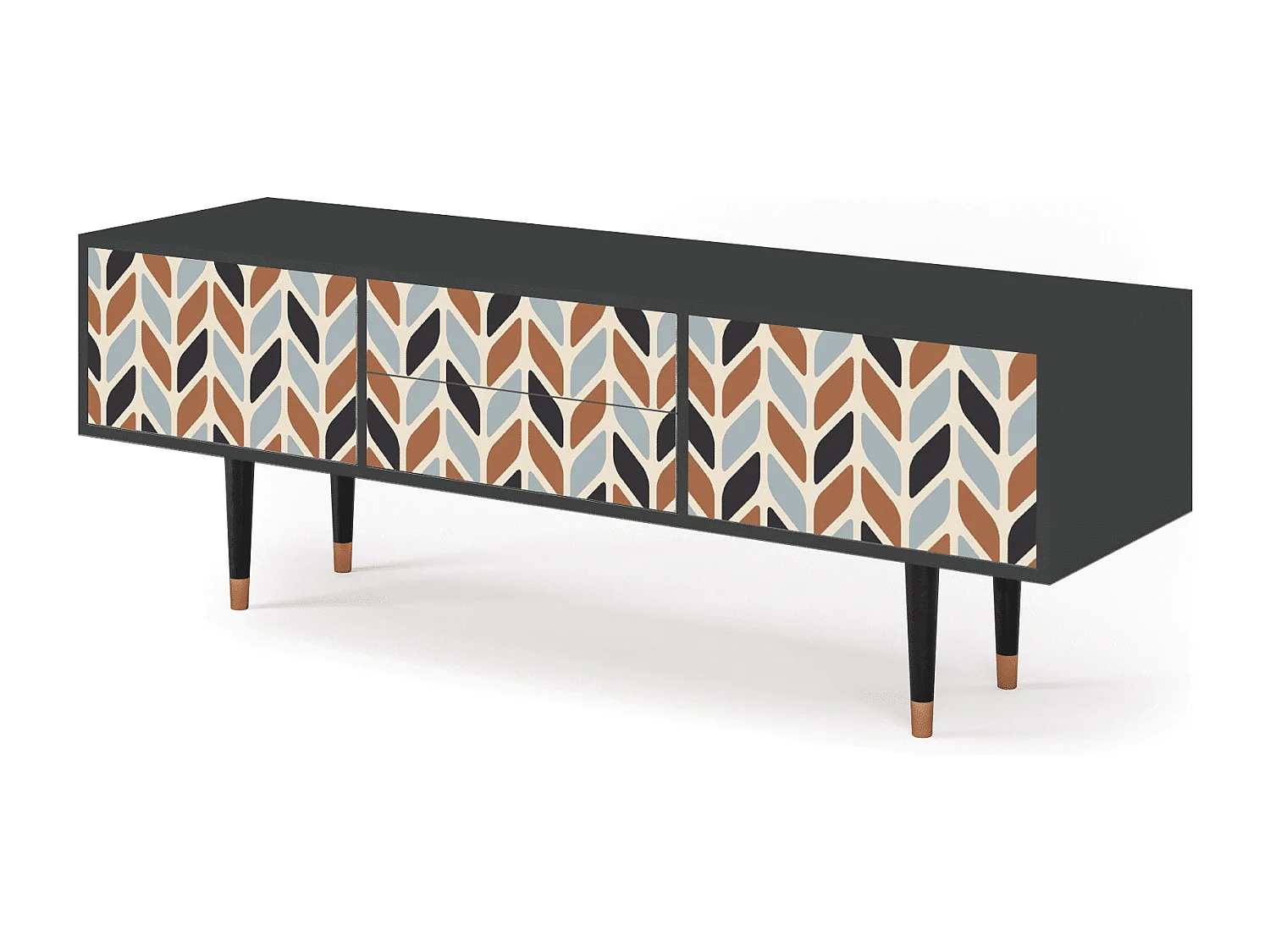 Meuble TV - 170х59х48 cm - T4 - Beige Laure, Anthracite