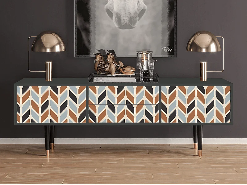 Szafka RTV - 170х59х48 cm - T4 - Beige Laure, Antracyt