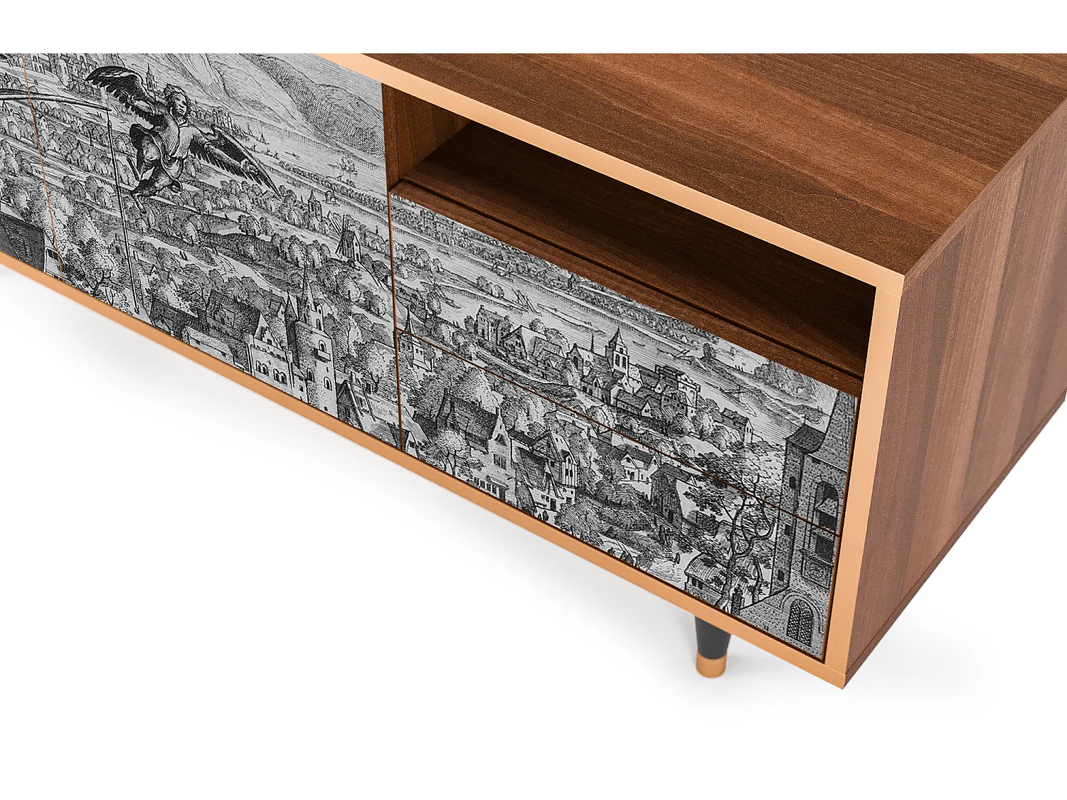 Mueble de TV - 125х56х41 cm - T7 - Departure, Nogal