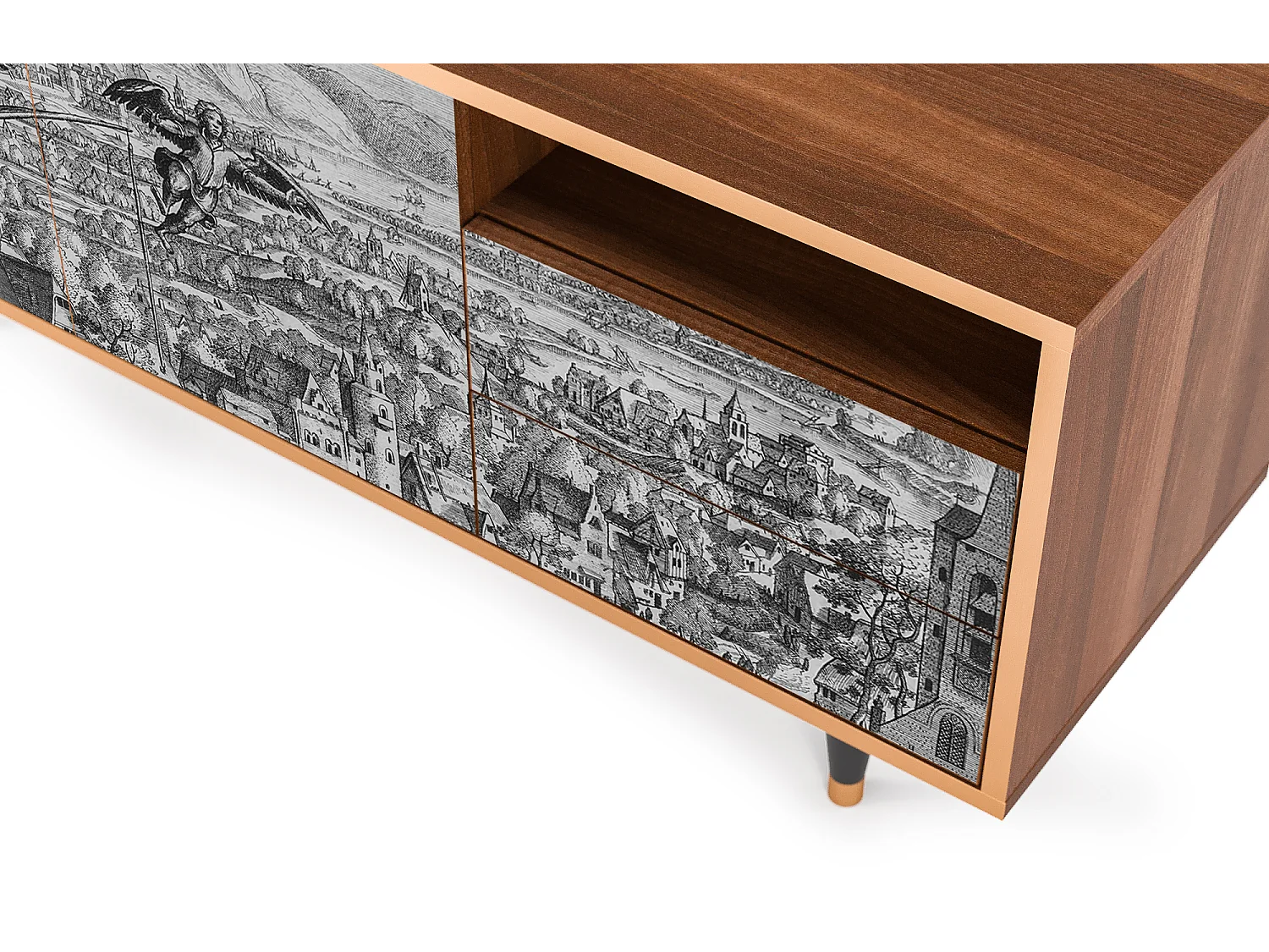 Mueble de TV - 125х56х41 cm - T7 - Departure, Nogueira