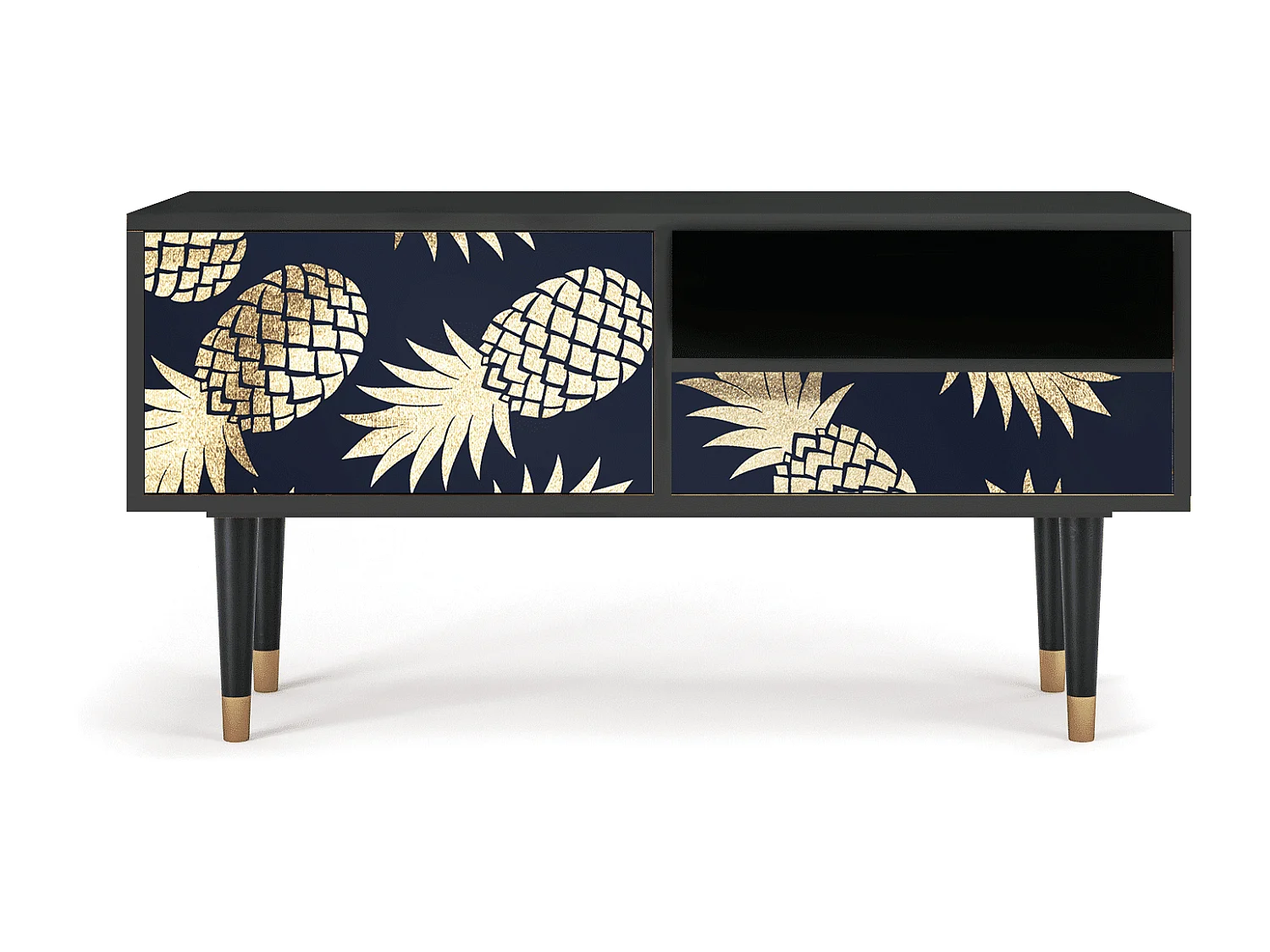 TV-meubel - 115х59х48 cm - T3 - Sunny Pineaple, Antraciet