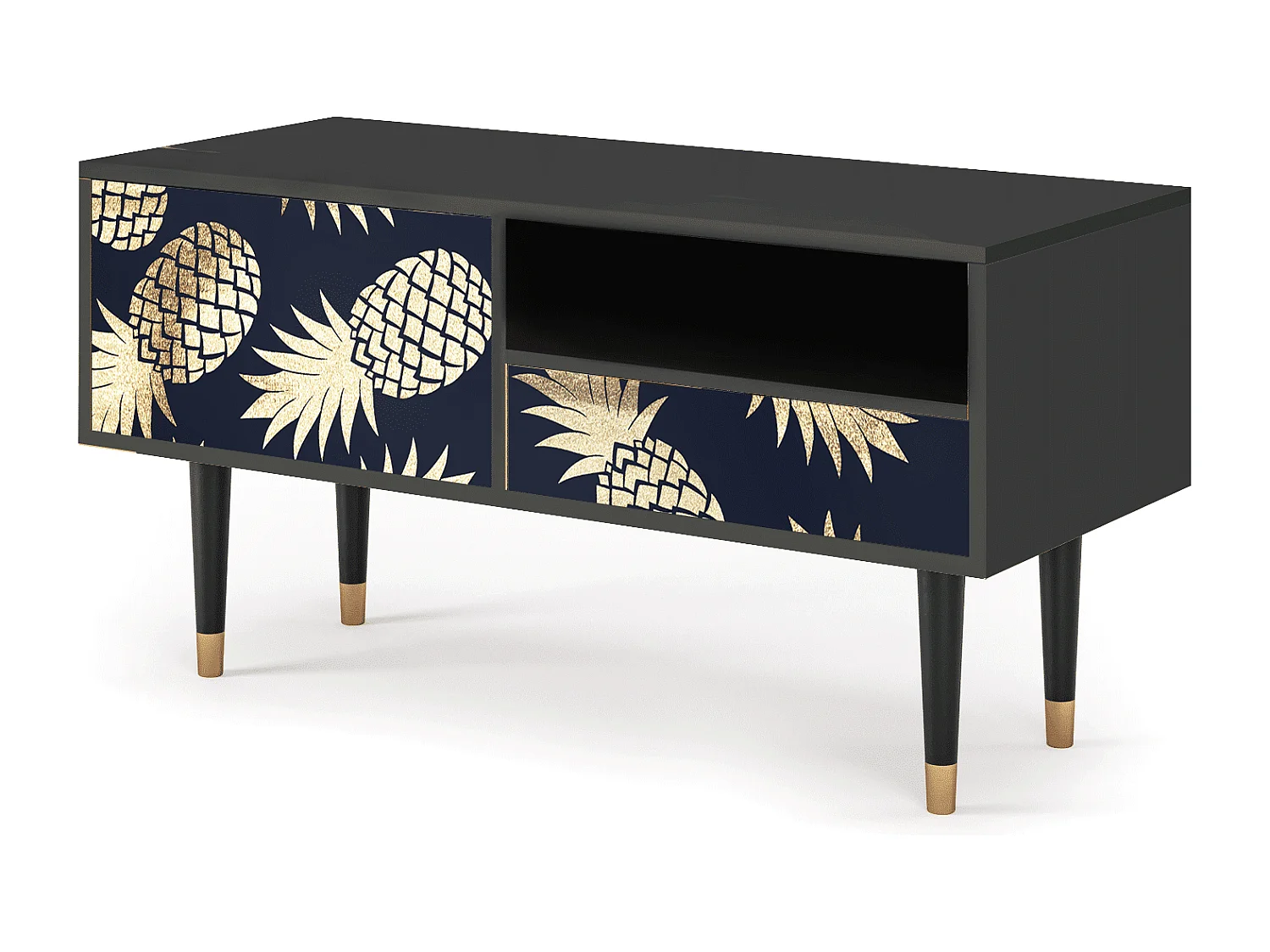 TV-meubel - 115х59х48 cm - T3 - Sunny Pineaple, Antraciet