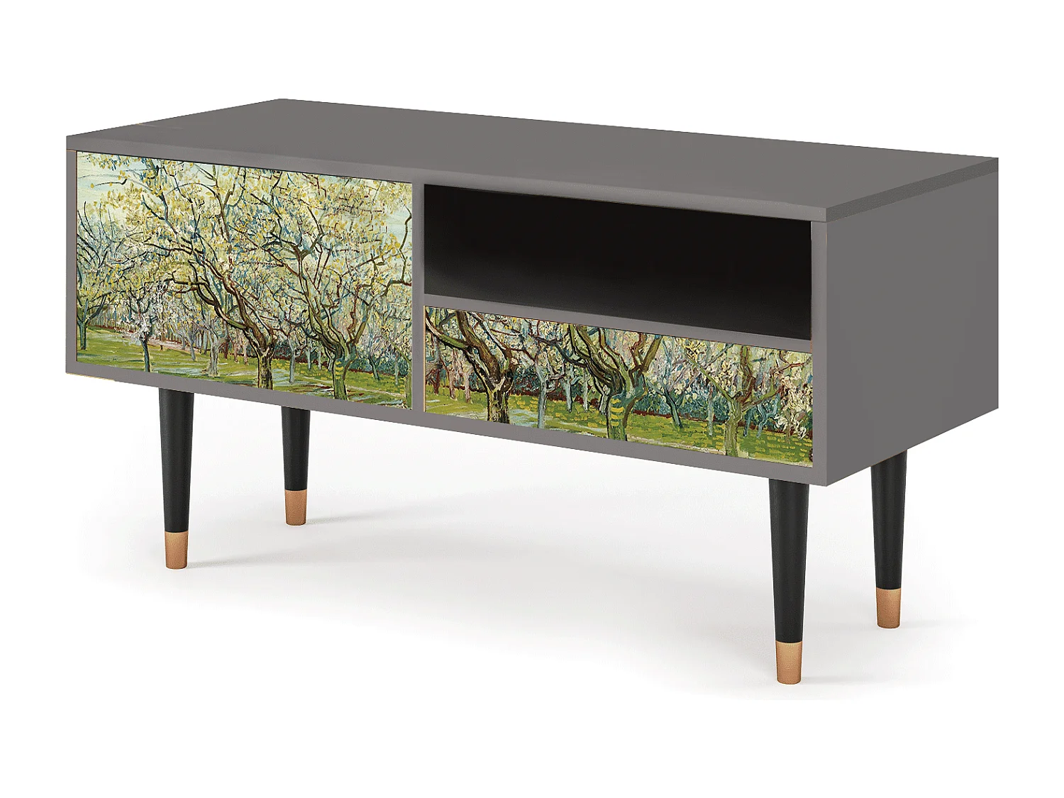 Mobile TV - 115х59х48 cm - T3 - The Bianco Orchard, Grigio
