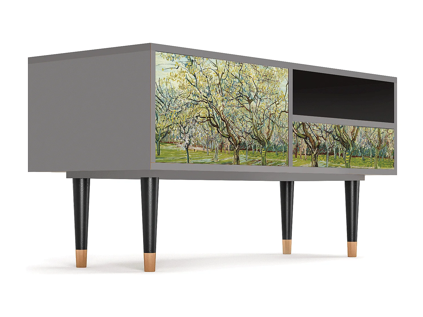 Mobile TV - 115х59х48 cm - T3 - The Bianco Orchard, Grigio