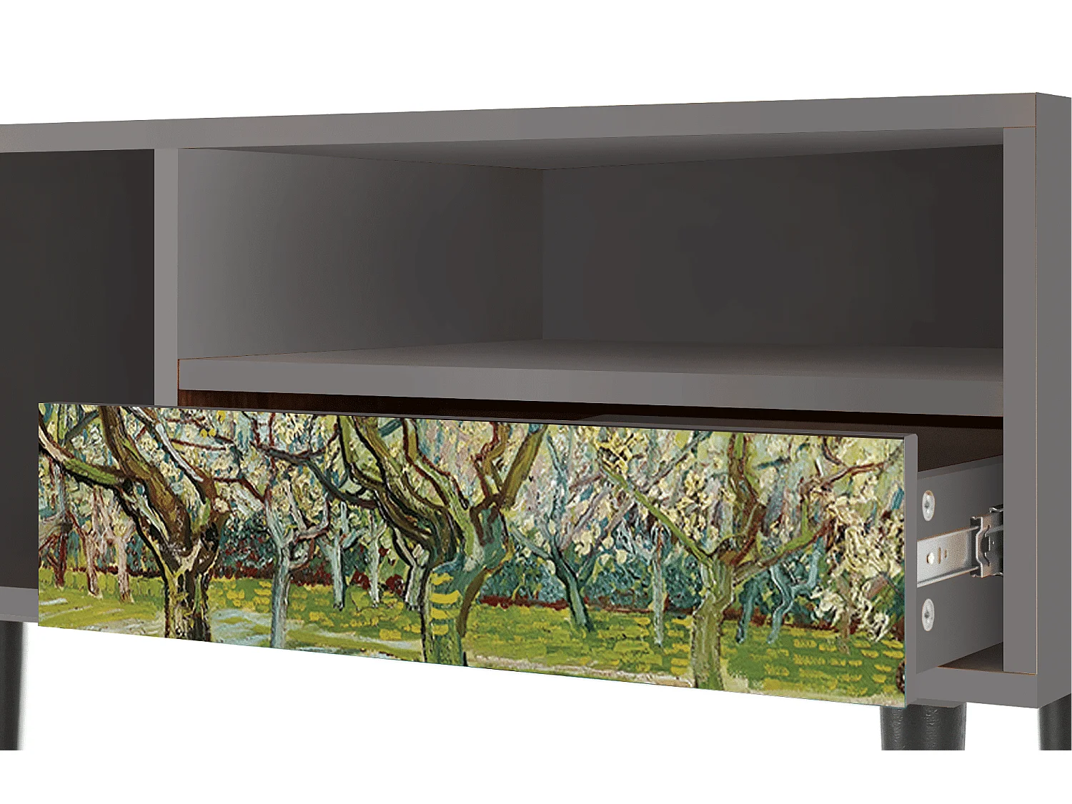TV-meubel - 115х59х48 cm - T3 - The Wit Orchard, Grijs