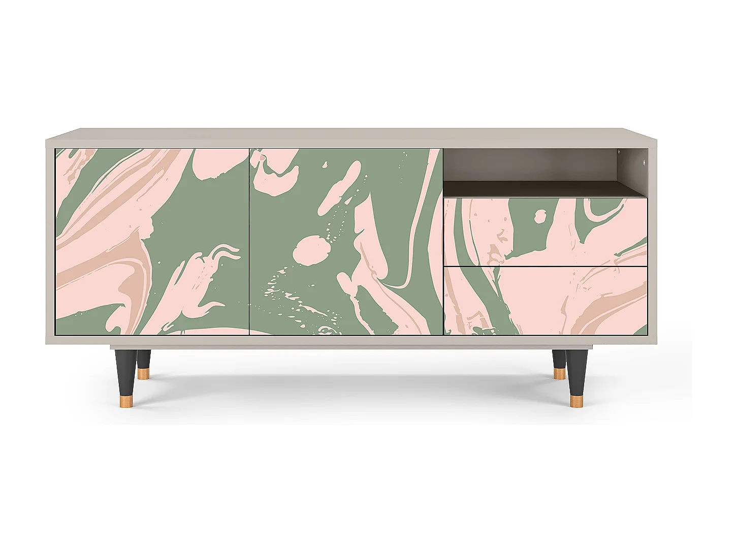 TV-meubel - 125х56х41 cm - T7 - Aquarelle, Zand