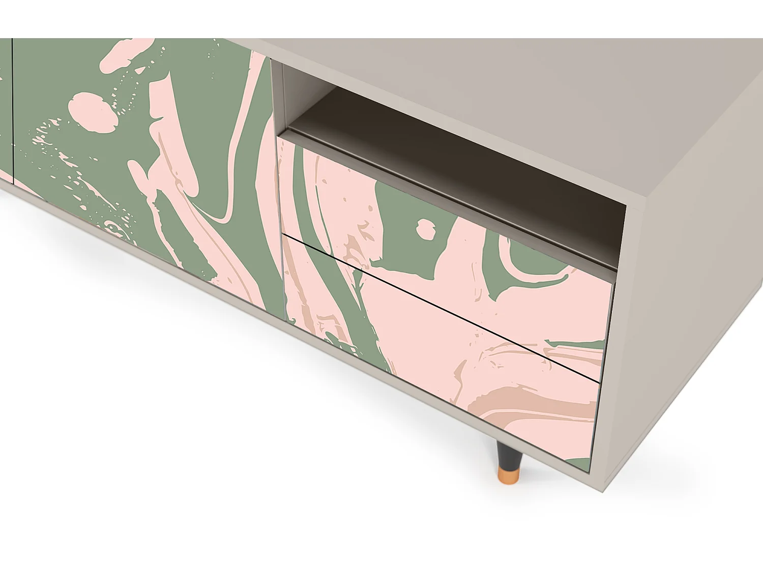 TV-meubel - 125х56х41 cm - T7 - Aquarelle, Zand