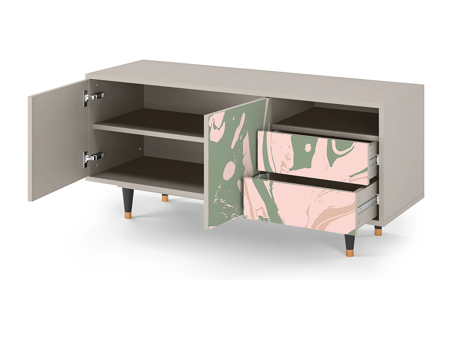 TV-meubel - 125х56х41 cm - T7 - Aquarelle, Zand