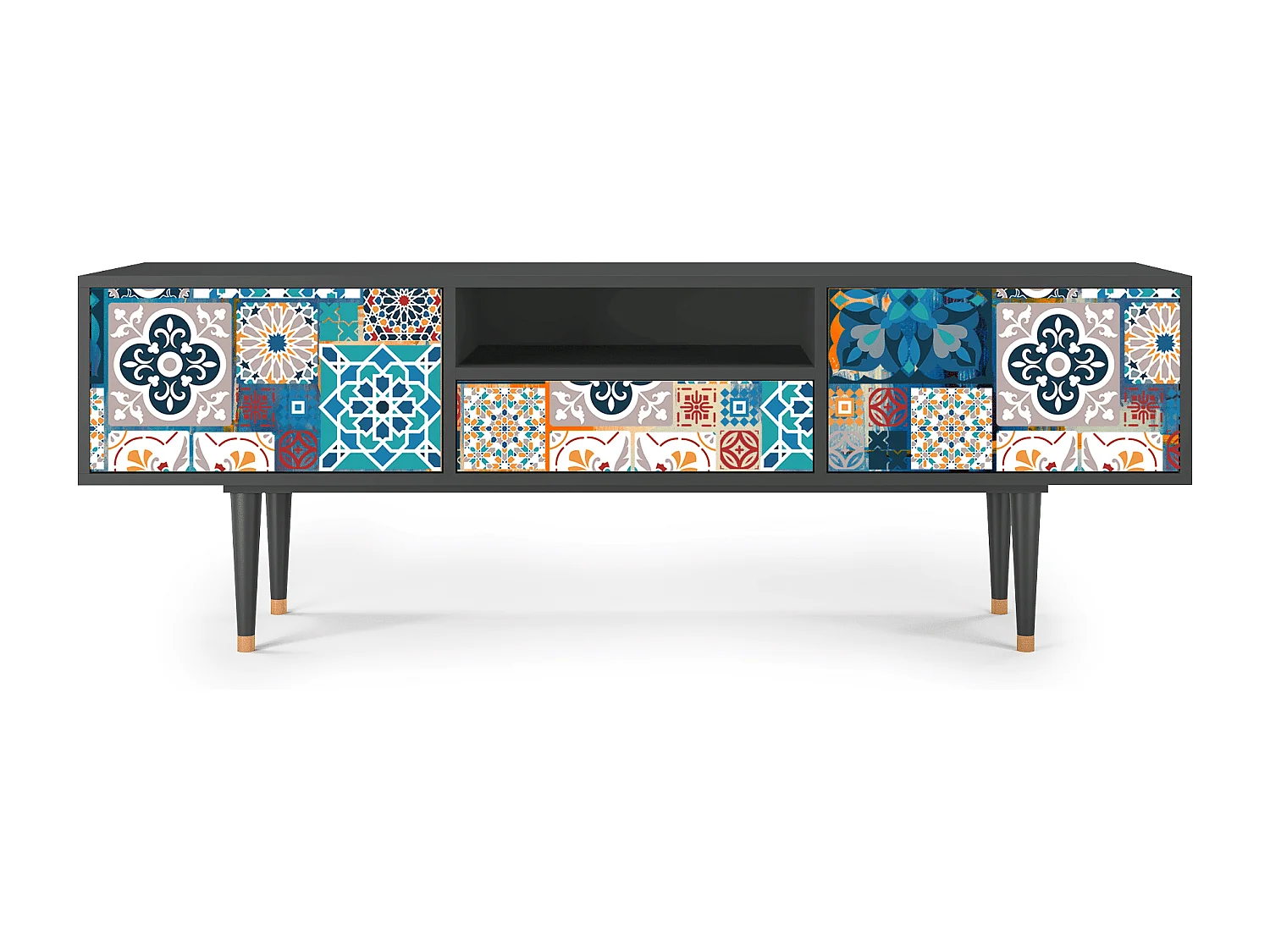 Mobile TV - 170х59х41 cm - T6 - Moroccan Market, Antracite