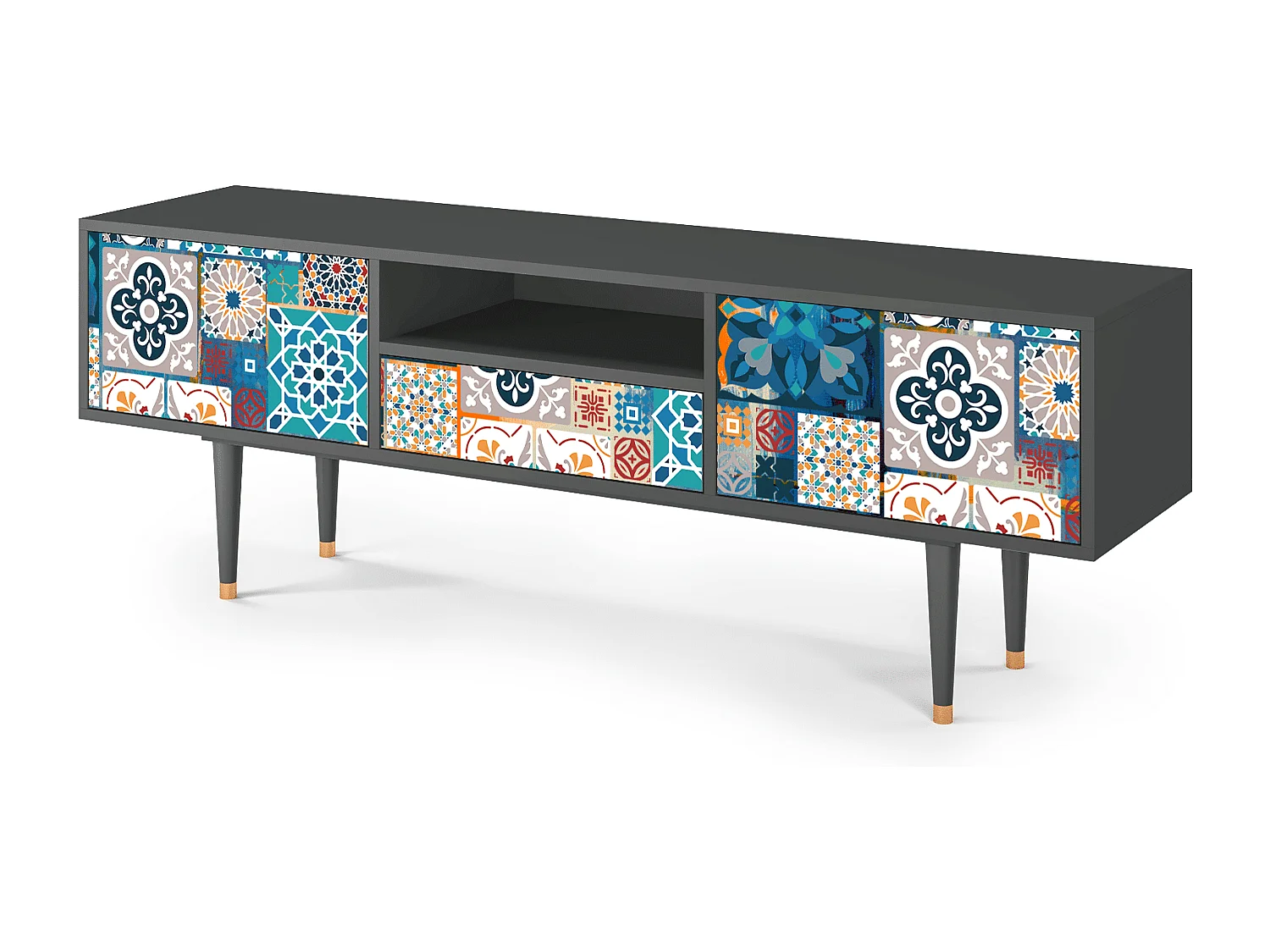 Mobile TV - 170х59х41 cm - T6 - Moroccan Market, Antracite