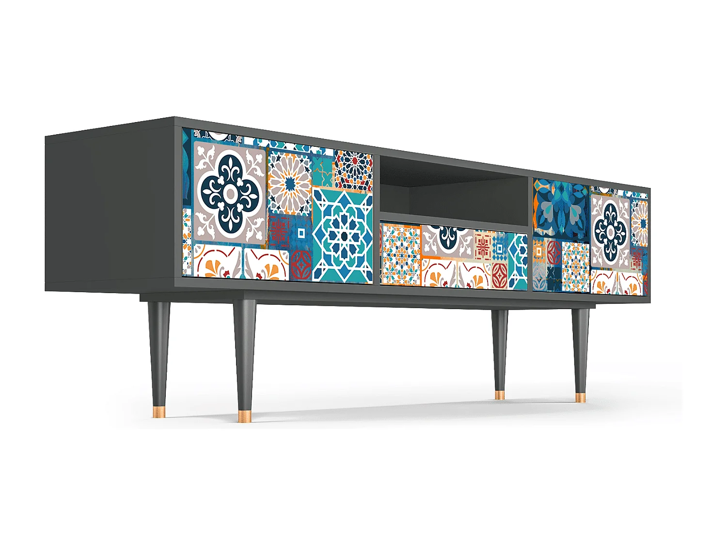 Mobile TV - 170х59х41 cm - T6 - Moroccan Market, Antracite