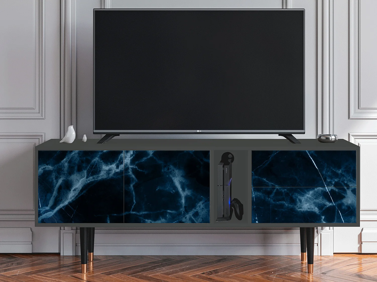 Mobile TV - 170х69х48 cm - T1 - Deep Ocean, Antracite