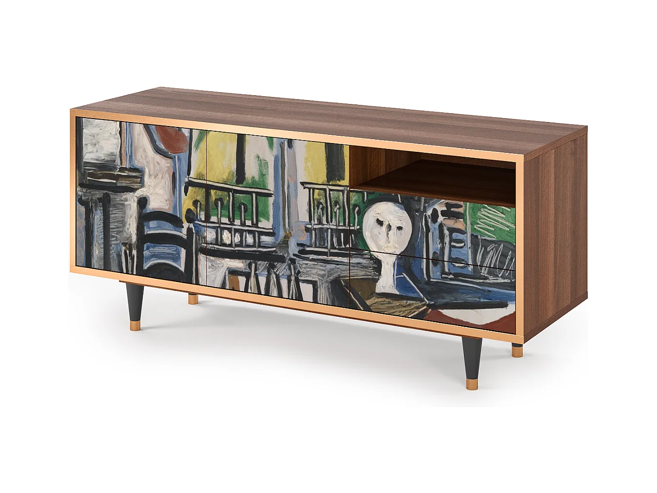Meuble TV - 125х56х41 cm - T7 - The Studio , Noyer