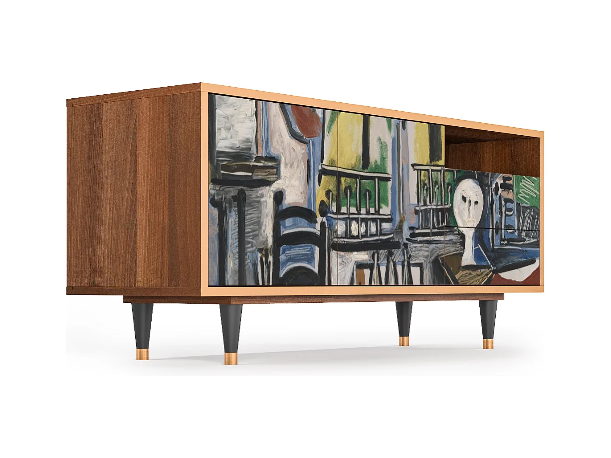 Meuble TV - 125х56х41 cm - T7 - The Studio , Noyer