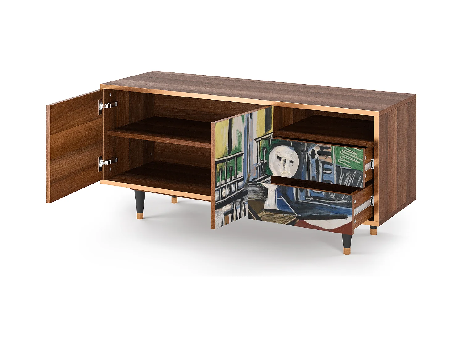 Meuble TV - 125х56х41 cm - T7 - The Studio , Noyer