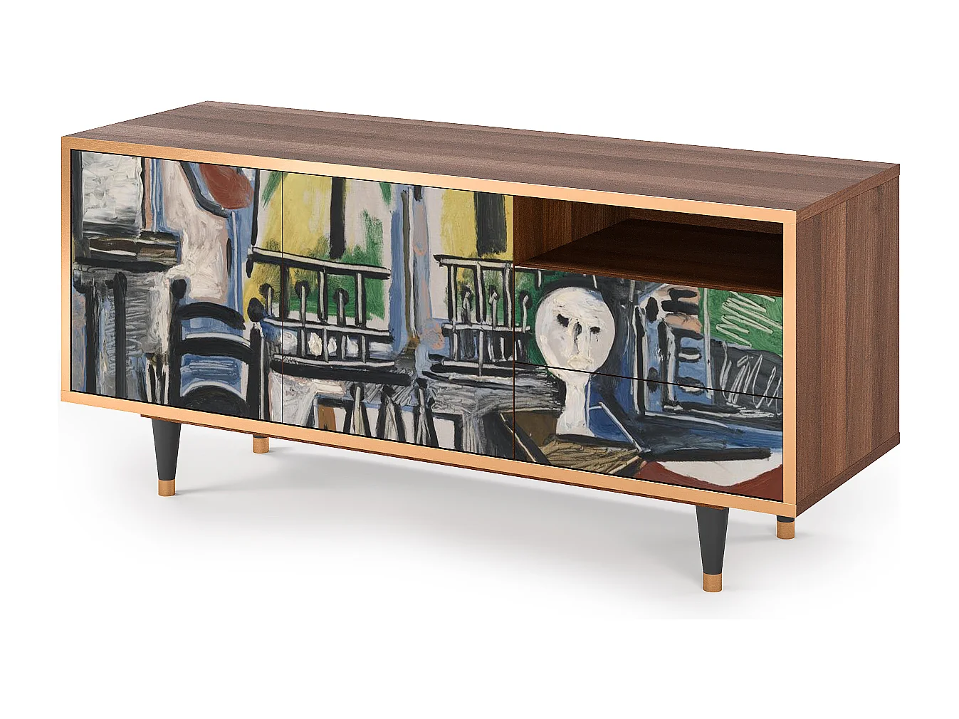 Meuble TV - 125х56х41 cm - T7 - The Studio , Noyer