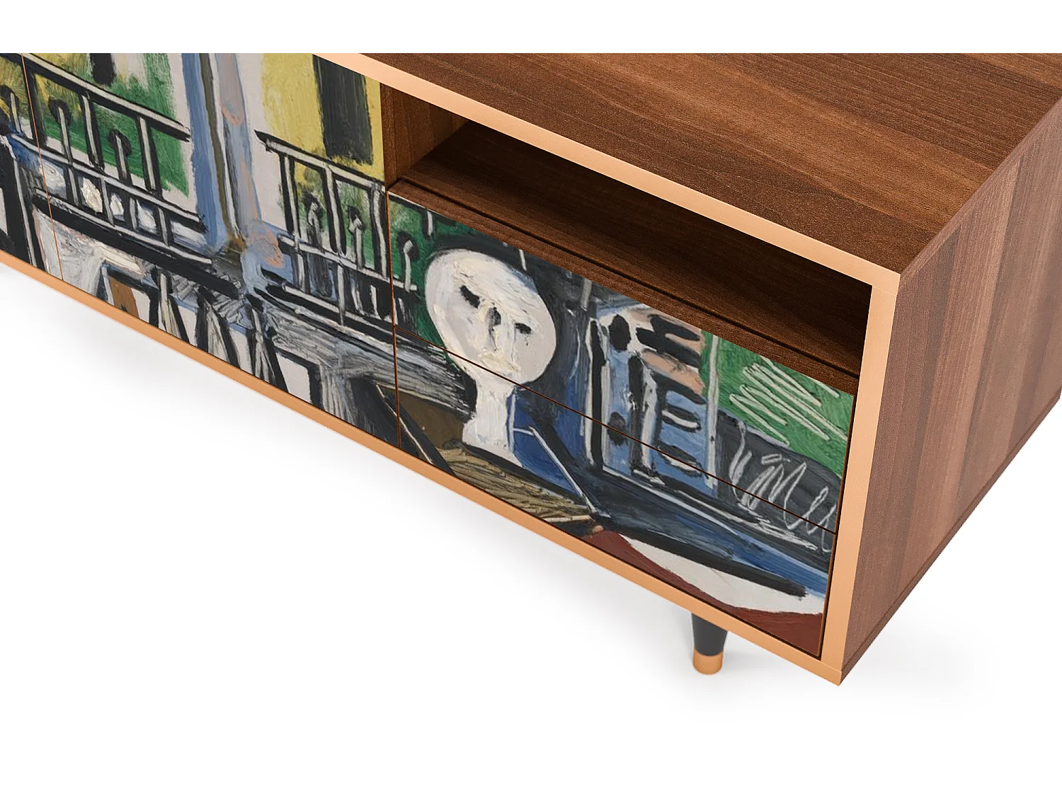 Szafka RTV - 125х56х41 cm - T7 - The Studio , Orzech