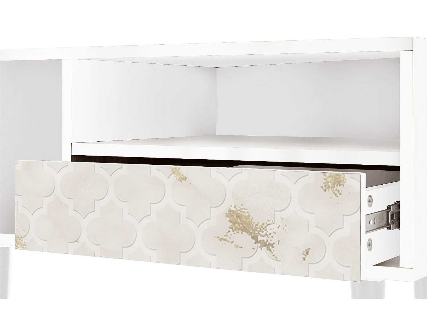 Mueble de TV - 115х59х48 cm - T3 - Sahara desert, Branco