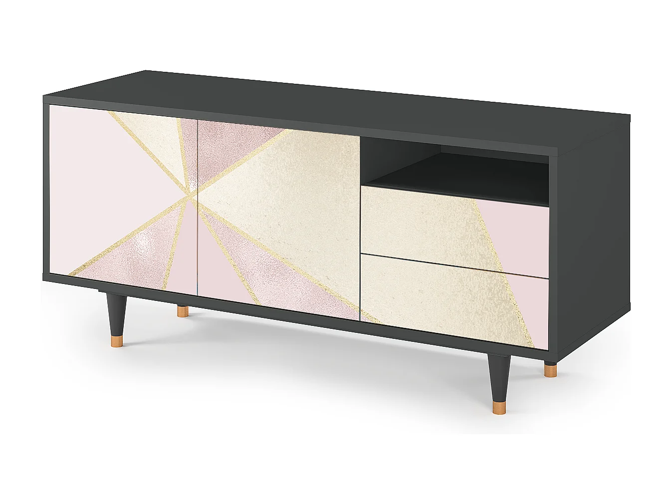 Meuble TV - 125х56х41 cm - T7 - Cosmopolitan Diva, Anthracite