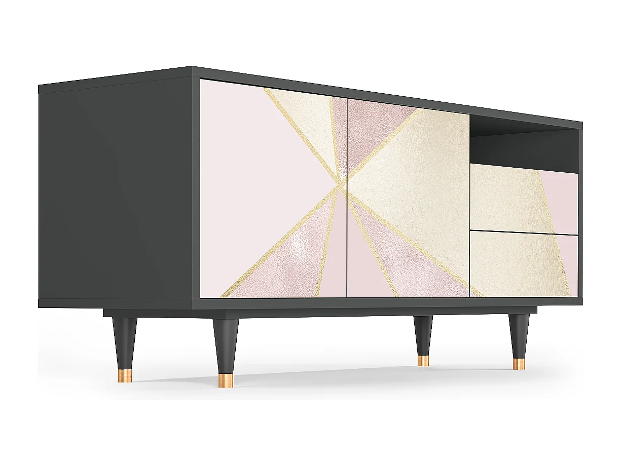 Meuble TV - 125х56х41 cm - T7 - Cosmopolitan Diva, Anthracite