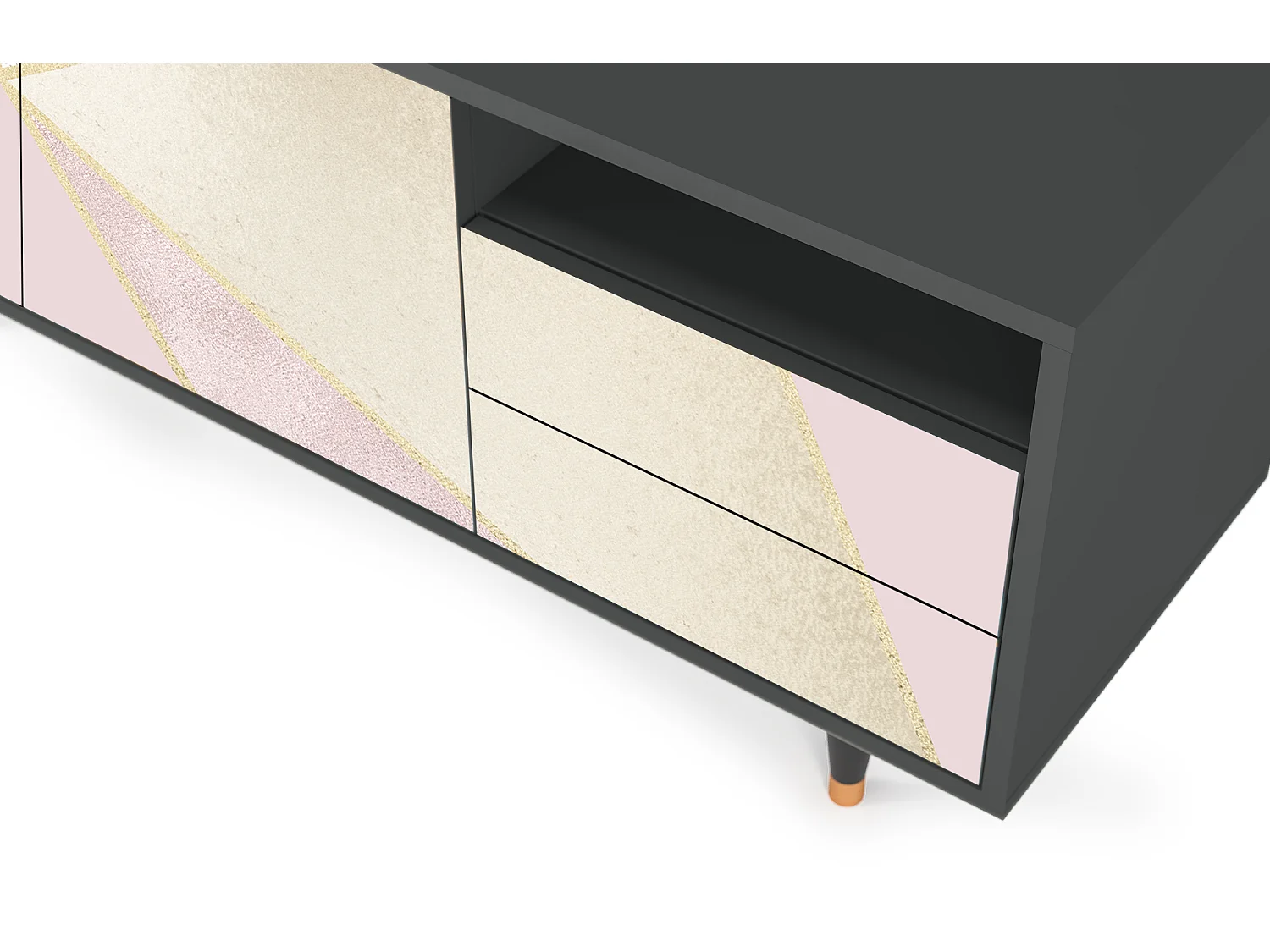 Meuble TV - 125х56х41 cm - T7 - Cosmopolitan Diva, Anthracite