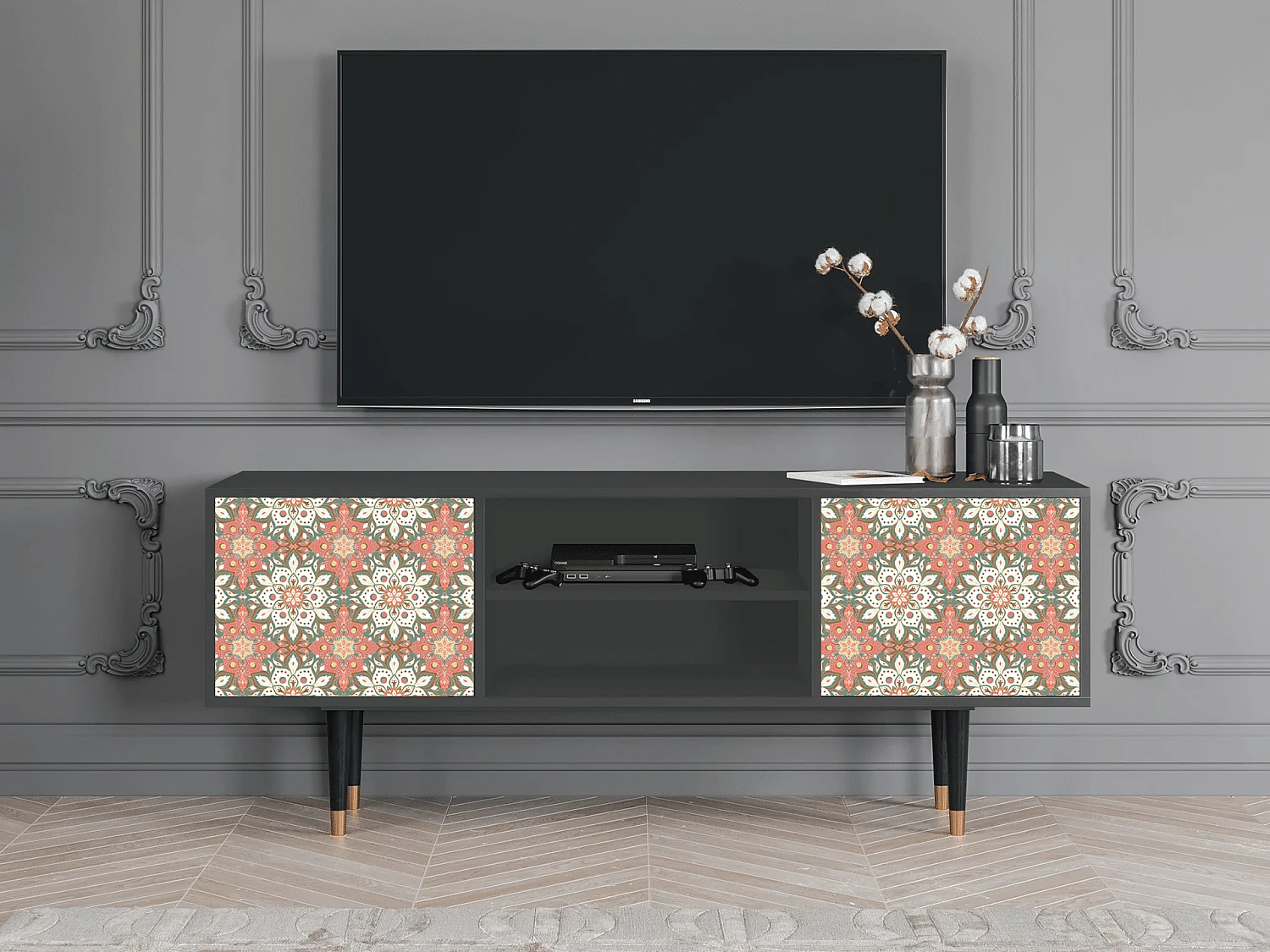 TV-meubel - 170х69х48 cm - T2 - Peach Grove, Antraciet