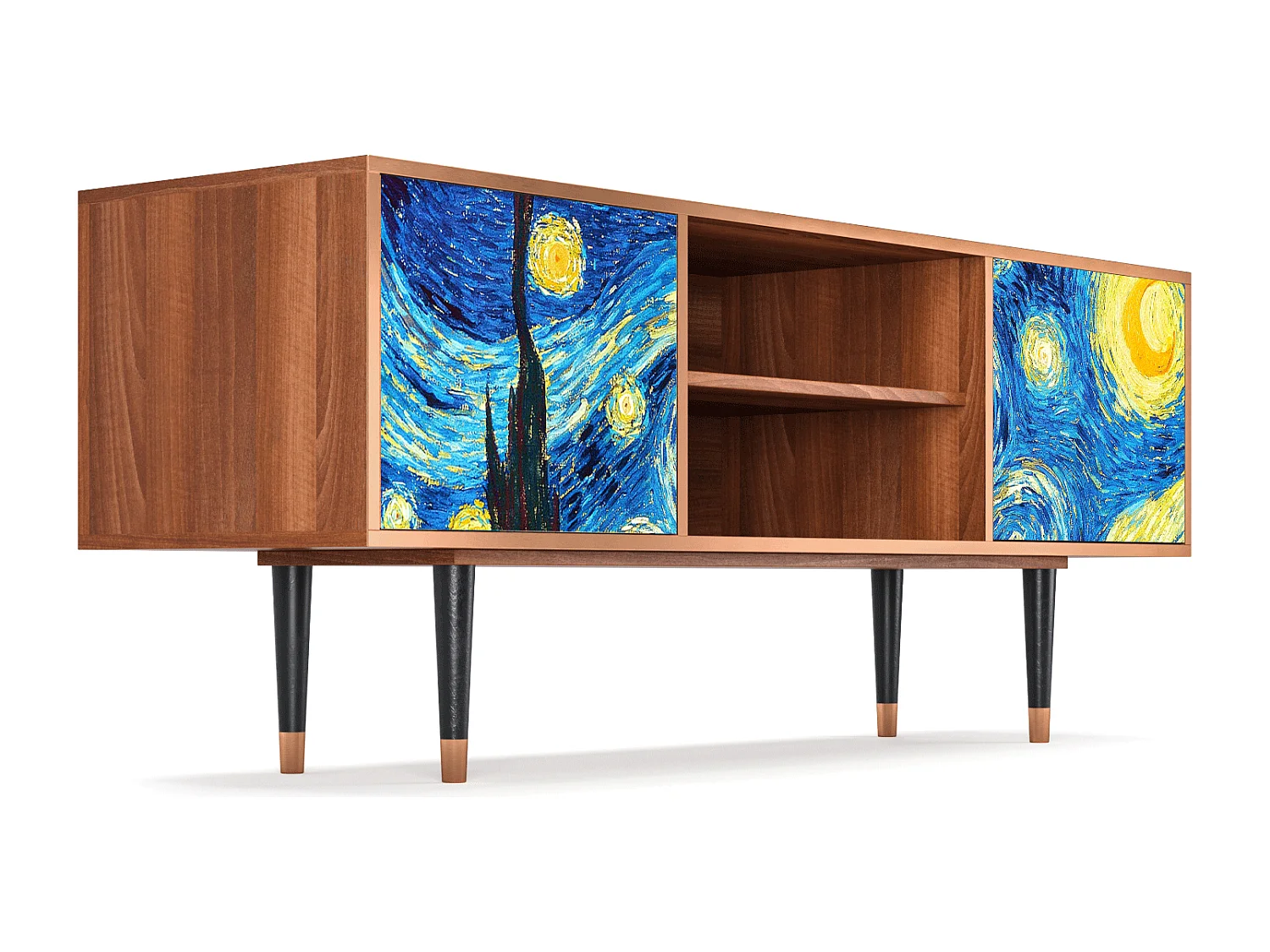 Mobile TV - 170х69х48 cm - T2 - The Starry Night  , Noce