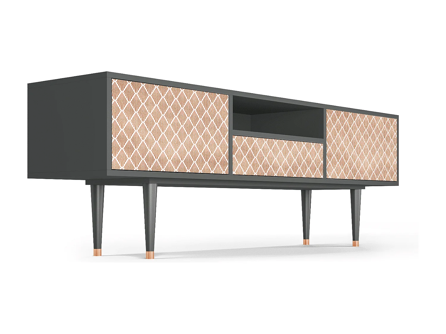 Meuble TV - 170х59х41 cm - T6 - Pastel Sunrise, Anthracite