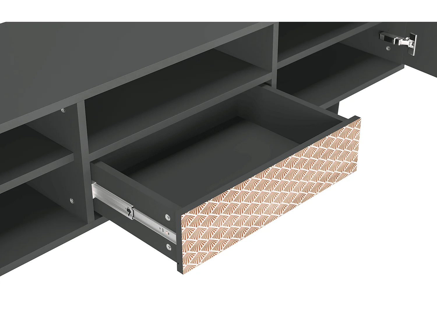 Meuble TV - 170х59х41 cm - T6 - Pastel Sunrise, Anthracite