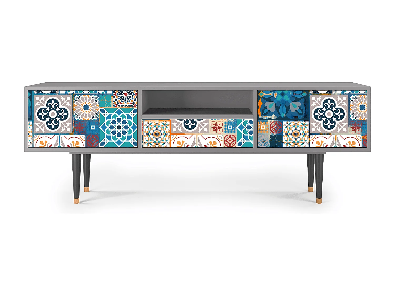 Mobile TV - 170х59х41 cm - T6 - Moroccan Market, Grigio