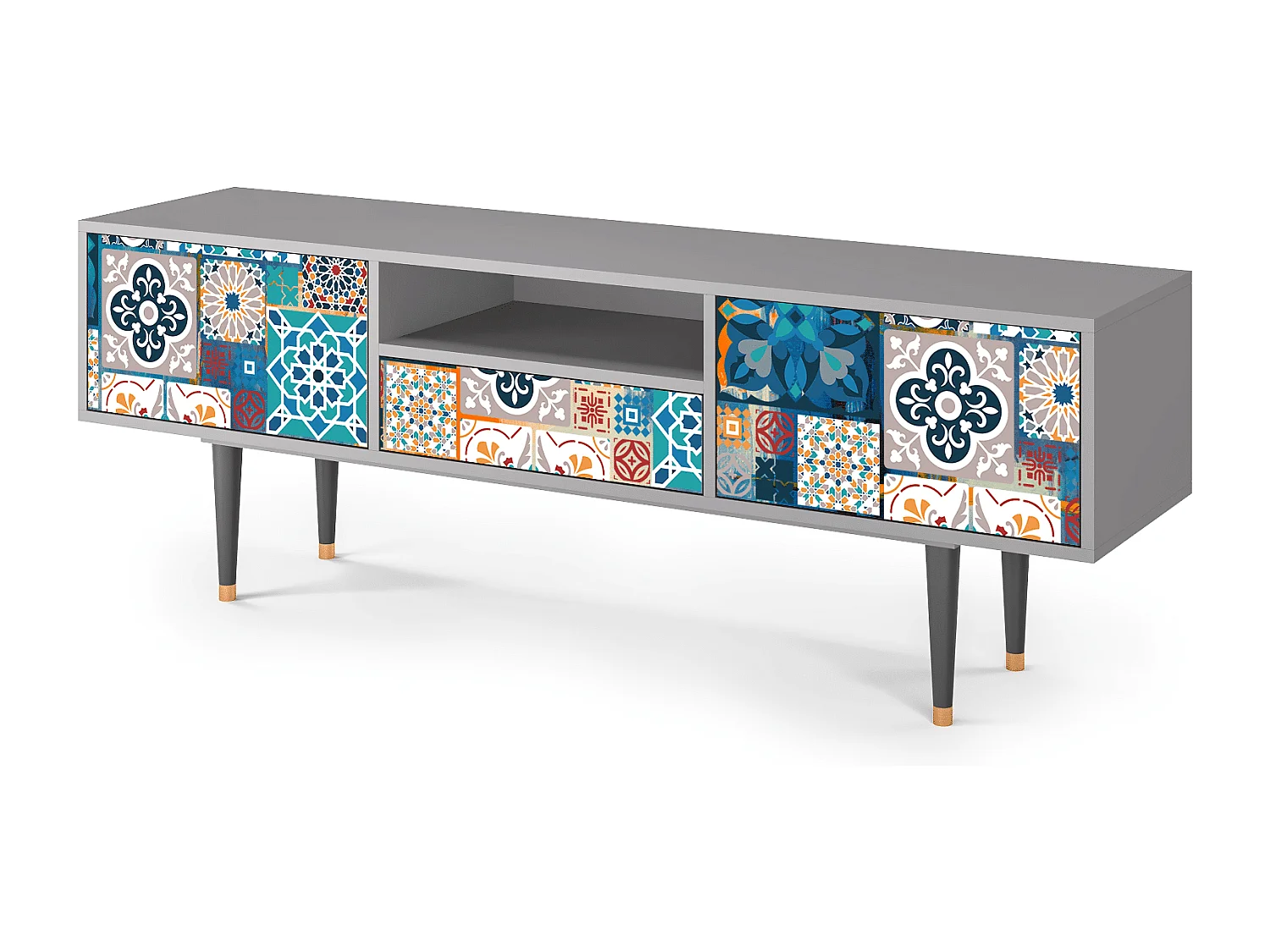 Mobile TV - 170х59х41 cm - T6 - Moroccan Market, Grigio