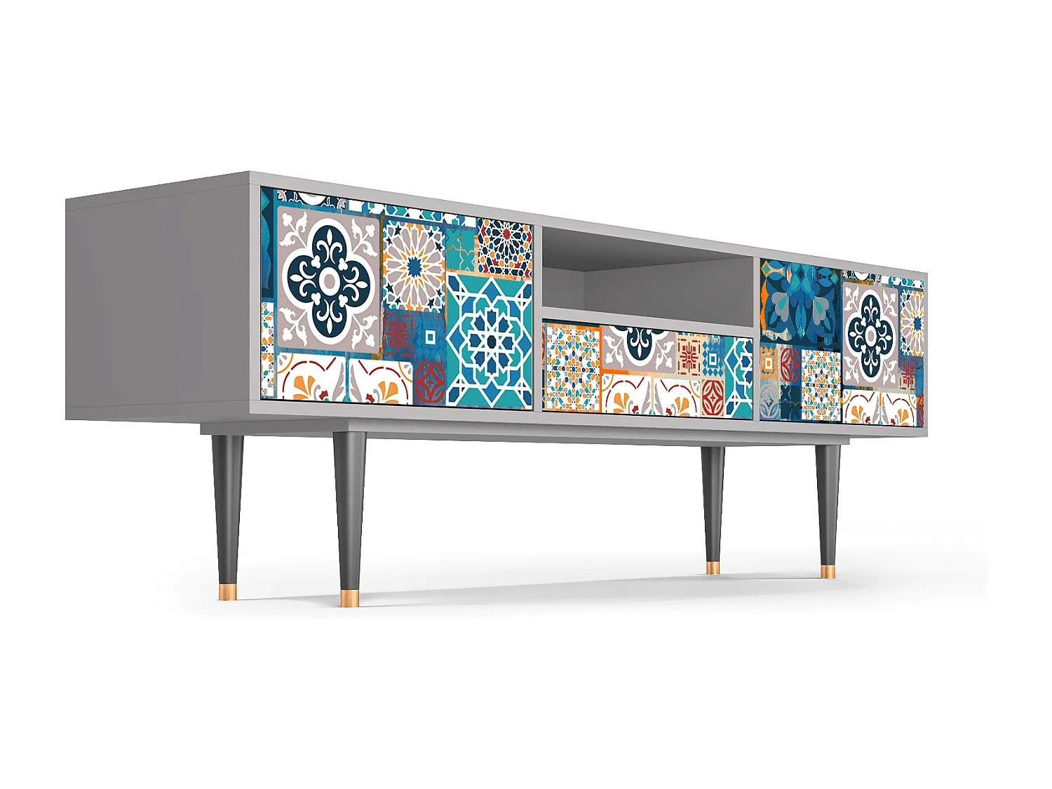 Mobile TV - 170х59х41 cm - T6 - Moroccan Market, Grigio