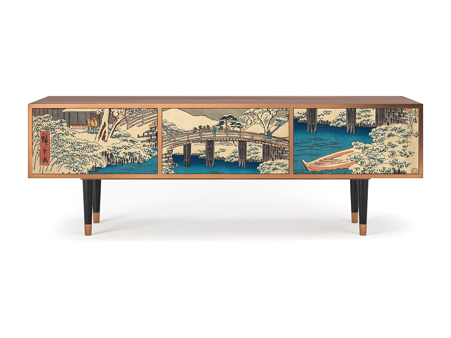 Meuble TV - 170х59х48 cm - T4 - Katabira River, Noyer