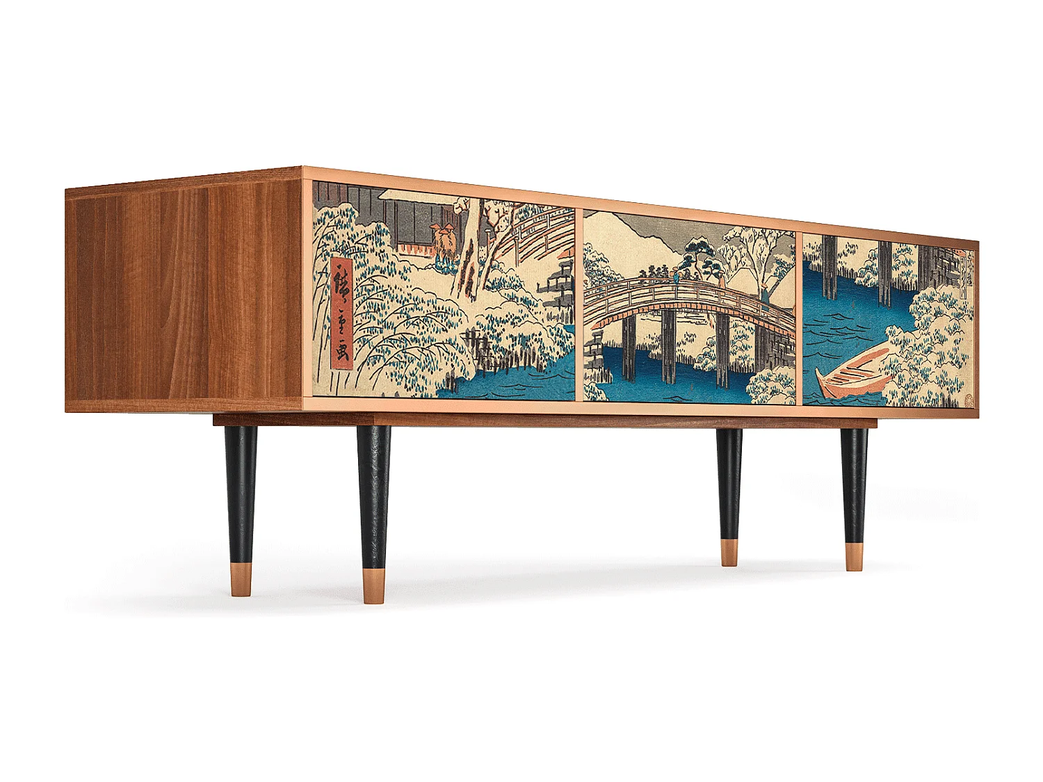 Meuble TV - 170х59х48 cm - T4 - Katabira River, Noyer