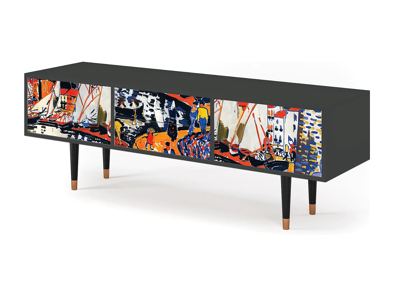 TV-Möbel - 170х59х48 cm - T4 - Le Séchage des voiles , Anthrazit