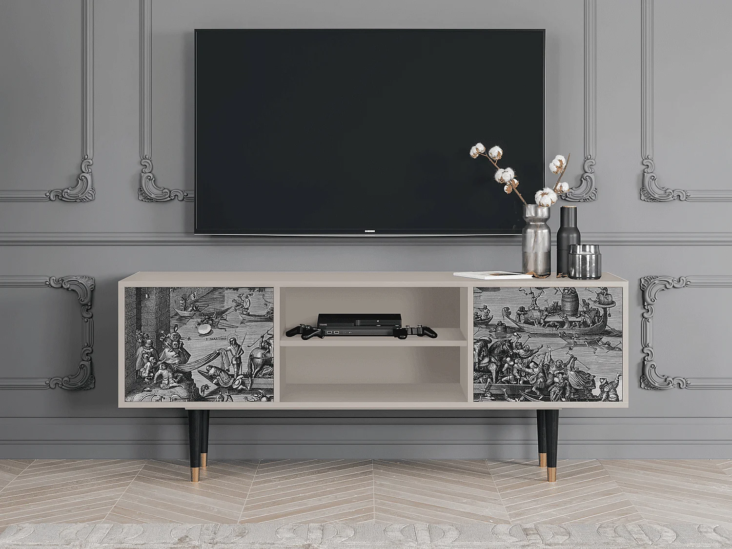 Mueble de TV - 170х69х48 cm - T2 - Saint Martin, Areia