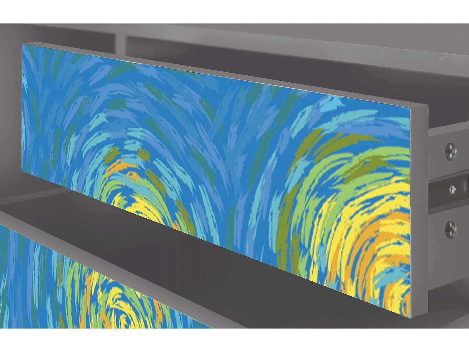 Mueble de TV - 170х59х48 cm - T4 - Van Gogh Lights, Cinza