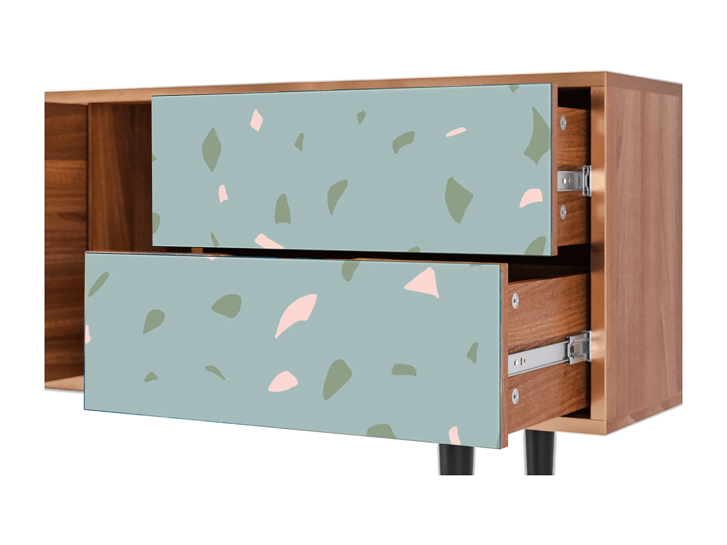 TV-Möbel - 170х69х48 cm - T1 - Blue Drops, Walnuss