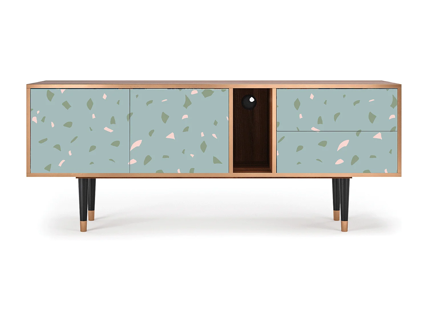 Meuble TV - 170х69х48 cm - T1 - Blue Drops, Noyer