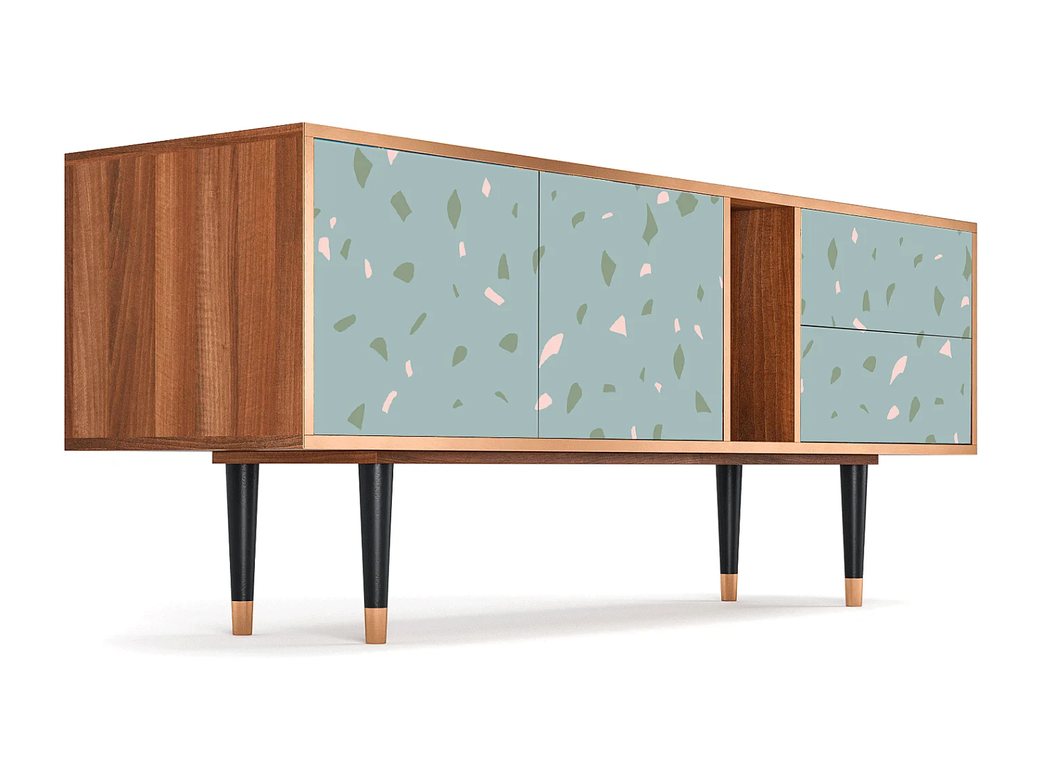 TV-Möbel - 170х69х48 cm - T1 - Blue Drops, Walnuss