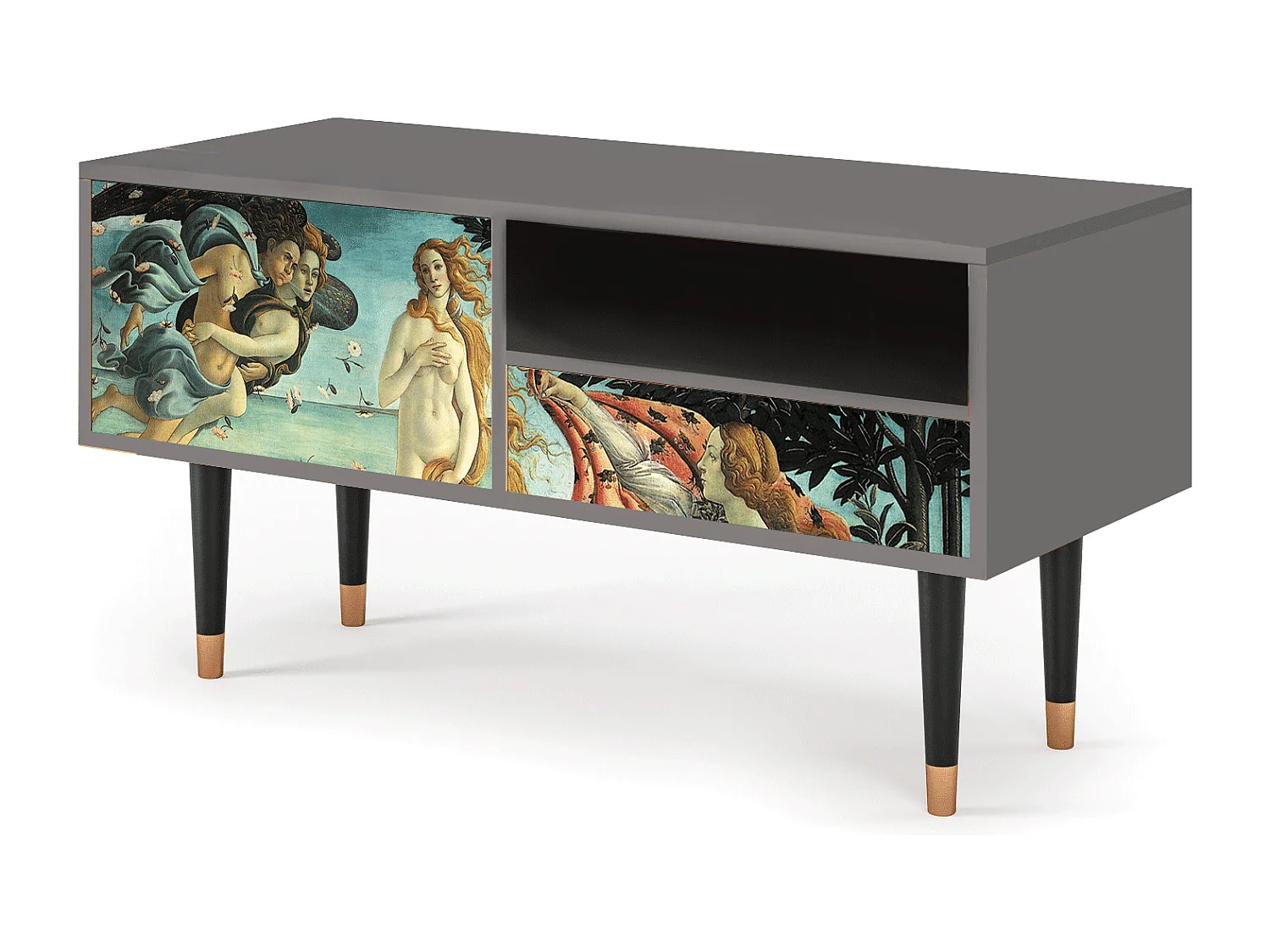 Meuble TV - 115х59х48 cm - T3 - The Birth of Venus, Gris