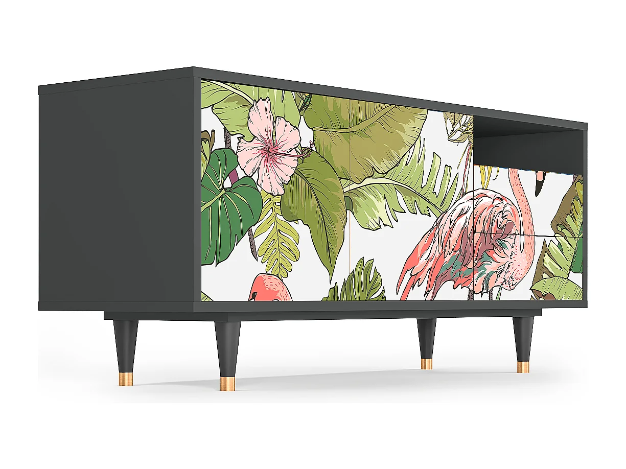 TV-Möbel - 125х56х41 cm - T7 - Sweet Flamingo, Anthrazit