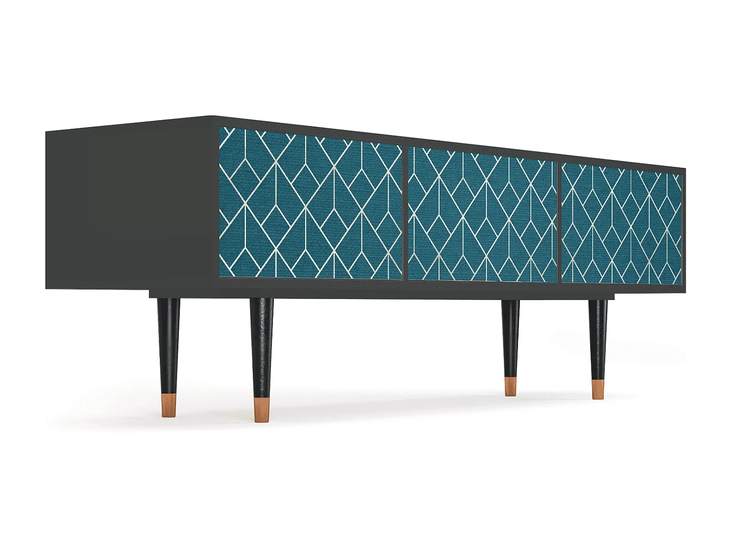 TV-meubel - 170х59х48 cm - T4 - Turquoise Geometry, Antraciet