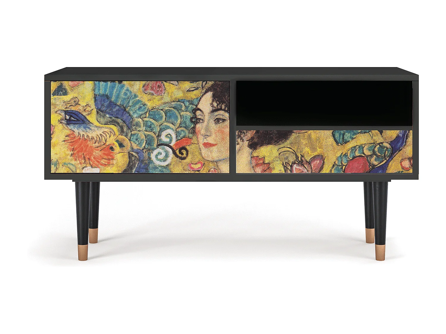 Mobile TV - 115х59х48 cm - T3 - Lady with Fan by Klimt, Antracite