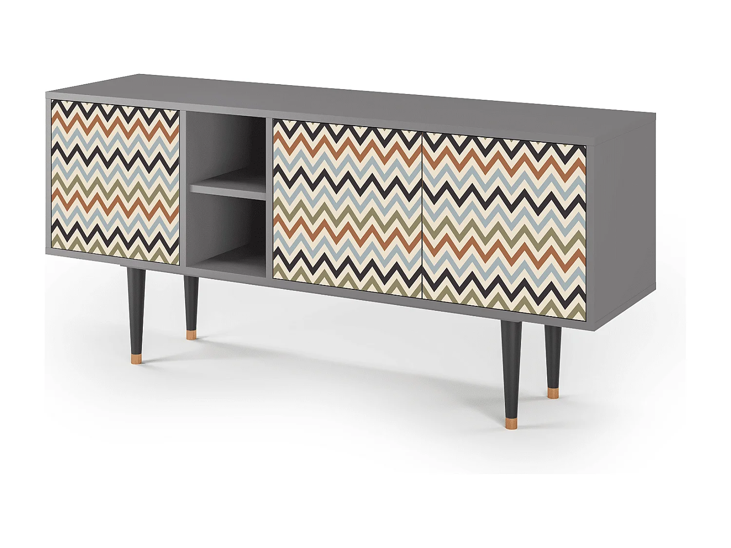 Mobile TV - 150х69х41 cm - T5 - Bright Ripple, Grigio