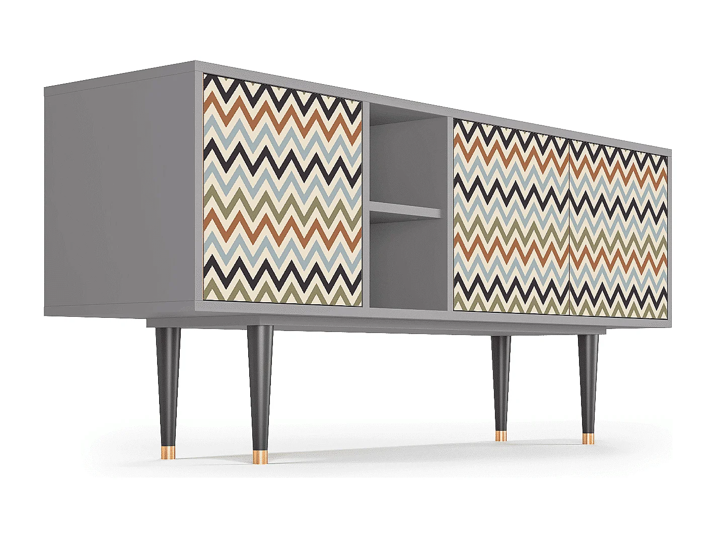 Mobile TV - 150х69х41 cm - T5 - Bright Ripple, Grigio